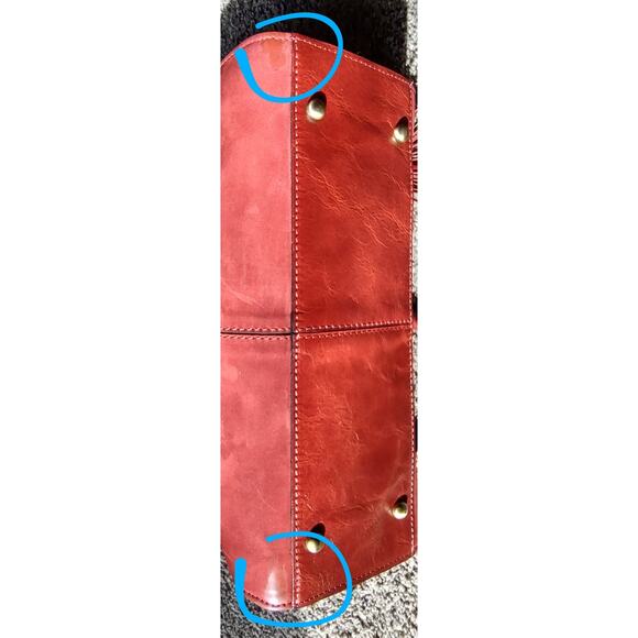 Patricia Nash - Red Fox Italian Nubuck Leather Primrose Satchel with Crossbody - Picture 7 of 16